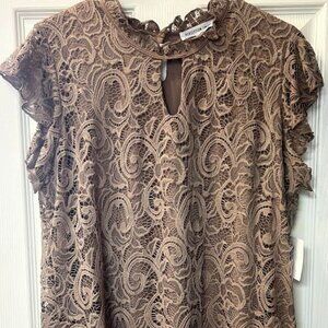 Lace Blouse - Perseption Concept Size XL NWT